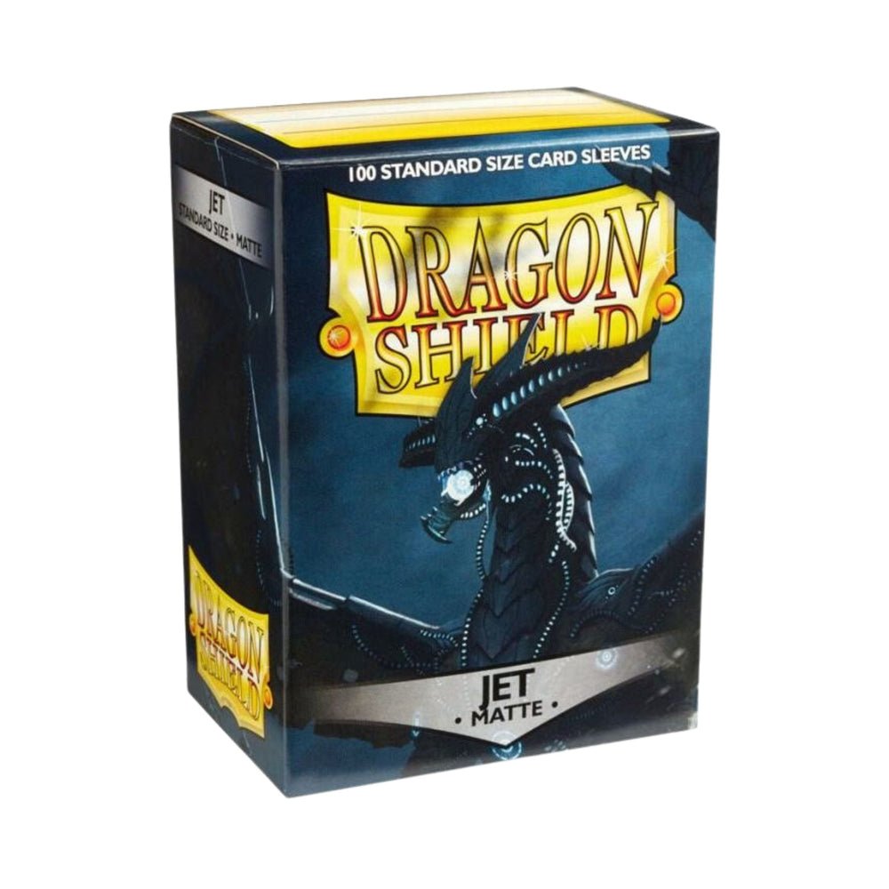 Dragon Shield Card Sleeves Jet Matte 100ct – Standard Size Matte TCG Sleeves for MTG, Pokémon, and Trading Cards, Durable Protection, Smooth Shuffle Feel, Premium Dragon Shield Sleeves