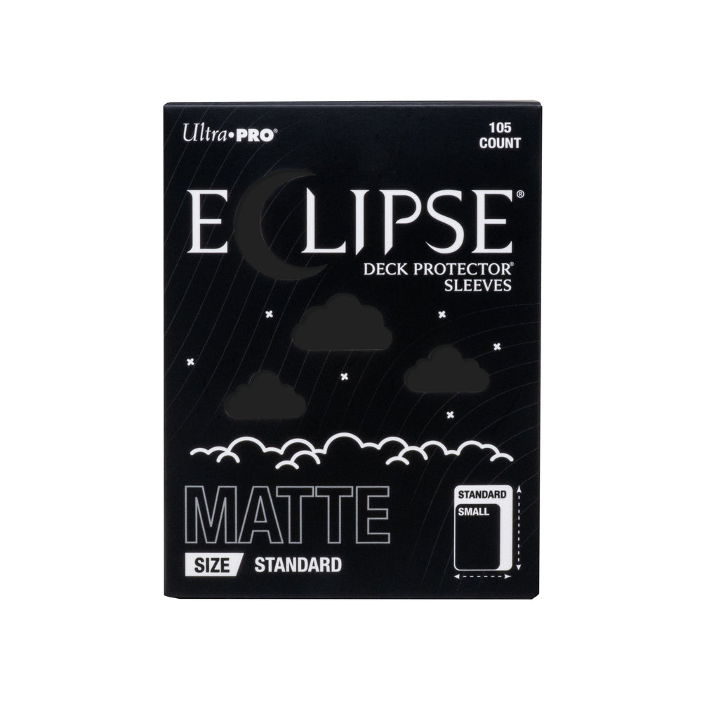 Ultra Pro Eclipse Matte Standard Deck Protector Sleeves - Jet Black, 105ct - Opaque, Split-Resistant, Premium Shuffle Feel for TCG, Card Games & Collectors (PRE-ORDER AUGUST)