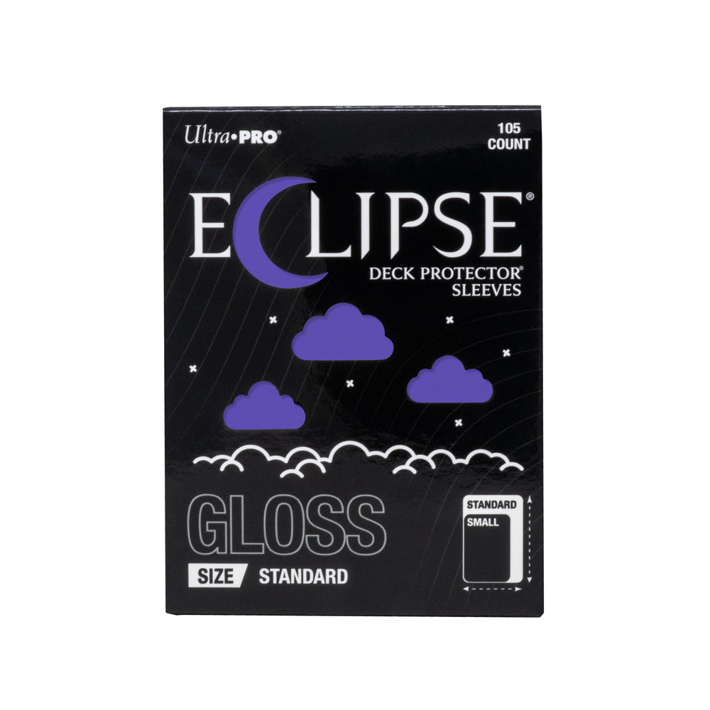 Ultra PRO Eclipse Gloss Deck Protector Sleeves Royal Purple 105 Count Standard Size Trading Card Sleeves – Durable, Opaque Back, Smooth Shuffle for Card Games, TCG, Collectibles