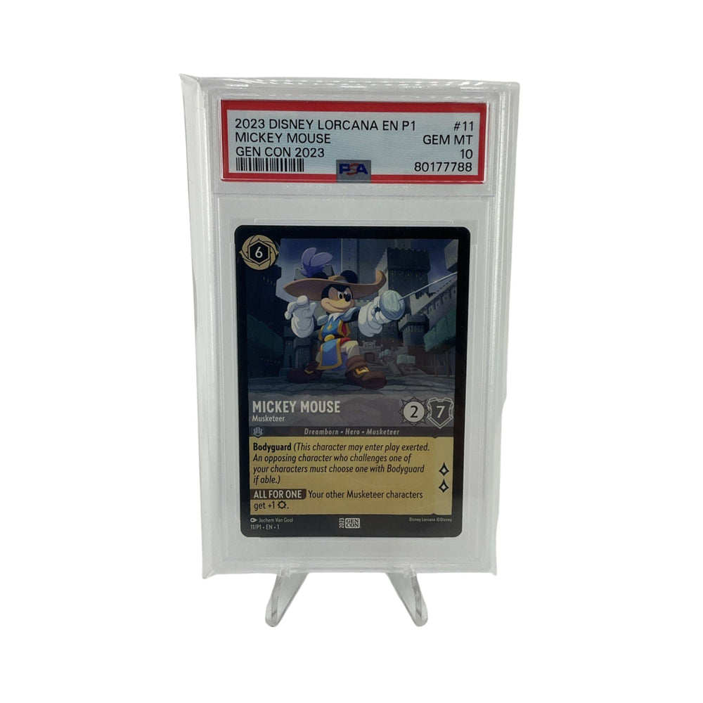 Disney Lorcana Mickey Mouse Musketeer Gen Con 2023 Gencon Promo 11 PSA 10