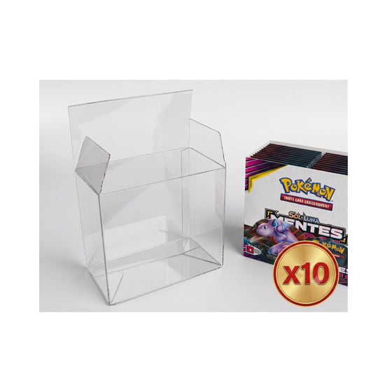 Pokémon Booster Box Vinyl Display Case – Soft Case Protective Covers, Dust & Moisture Resistant, Preserves Value for Pokémon Card Collectors in 10-Pack