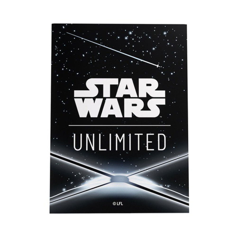 Star Wars Unlimited Art Sleeves Card Back Black, 60 Standard Size Card Sleeves with Clear Leader Sleeve, Durable TCG Card Protectors for Star Wars Unlimited and Standard Card Games