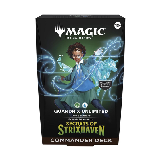 Magic: The Gathering Strixhaven Commander Deck – Quandrix Unlimited | Ready-to-Play 100-Card Deck with Foil Commanders & Exclusive Cards