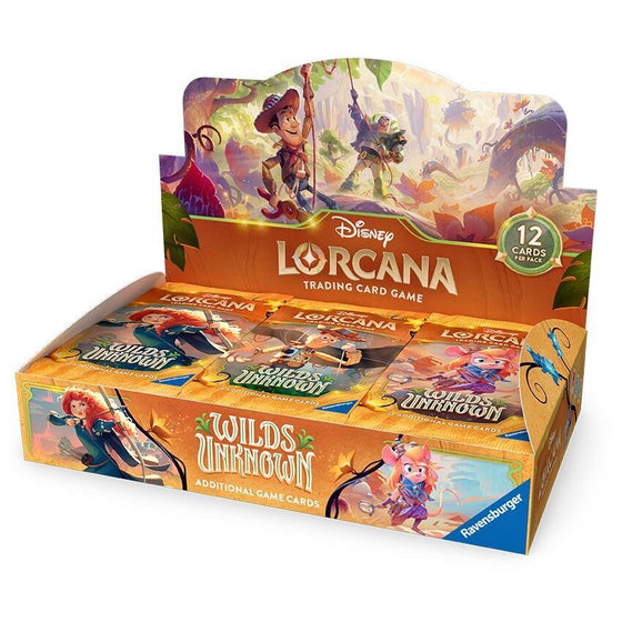 Disney Lorcana TCG Wilds Unknown Booster Display Box – 24 Booster Packs | Collectible Trading Cards for Disney Lorcana Trading Card Game | Sealed Display Box for Players & Collectors