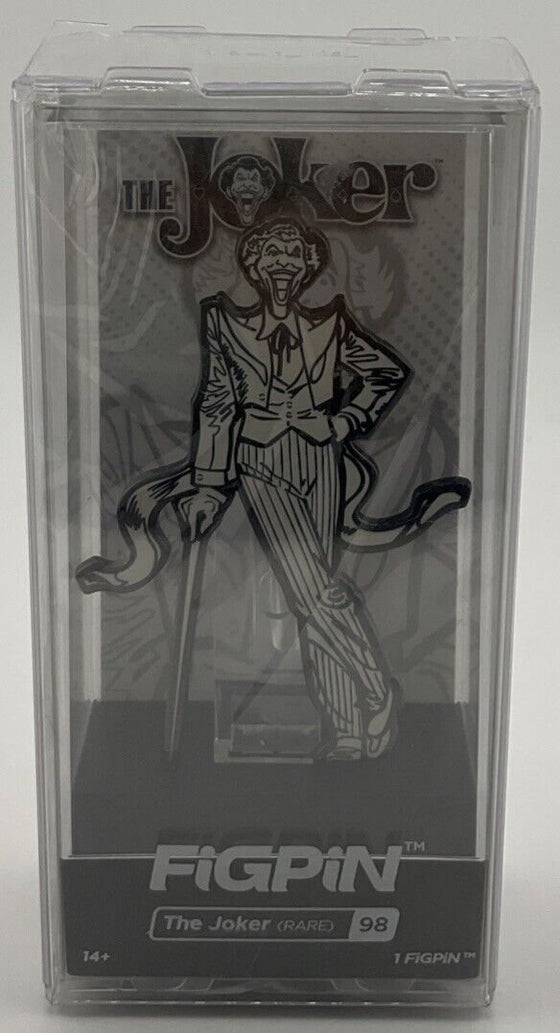FiGPiN The Joker Rare #98 Black and White Chase Hard Case Batman