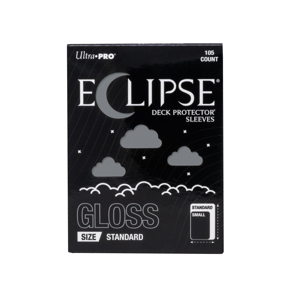 Ultra Pro Eclipse Gloss Smoke Grey Standard Deck Protector Sleeves 105CT – Opaque, Split-Resistant Card Sleeves for Trading Cards, TCG, Card Games & Collectible Card Deck Protection (PRE-ORDER AUGUST)