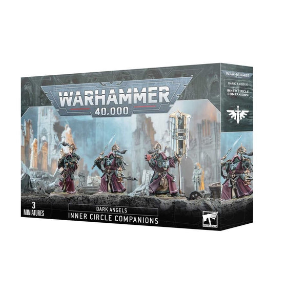 Warhammer 40K Dark Angels Inner Circle Companions – 3 Elite Melee Veterans Miniatures with Calibanite Greatswords, Customizable Poses & Transfer Sheet